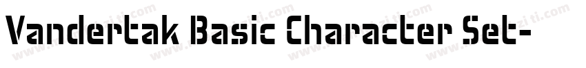 Vandertak Basic Character Set字体转换